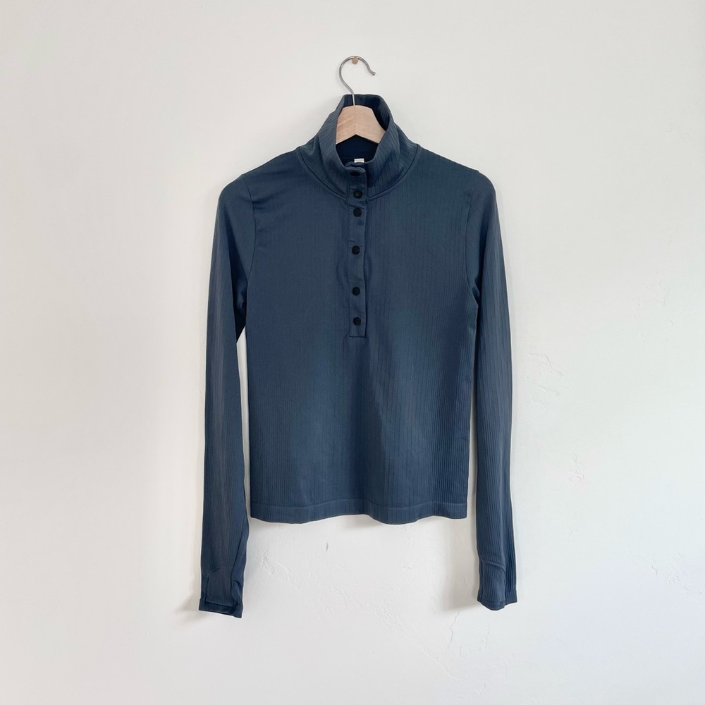 Athleta Long Sleeve Button-Up Top